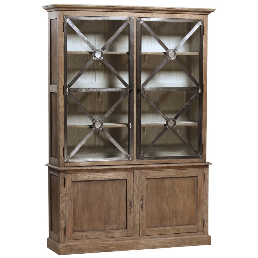 Franklyn lighted shop console curio cabinet
